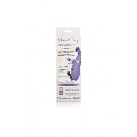 Фиолетовая клиторальная помпа Intimate Pump Rechargeable Clitoral Pump