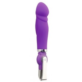Фиолетовый вибратор ALICE 20-Function Penis Vibe - 17,5 см.